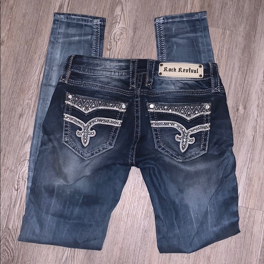 Rock Revival Vivian Cuffed Skinny Jeans Size 25